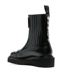 Bottines chelsea en cuir noires Toga