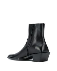 Bottines chelsea en cuir noires Balenciaga