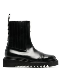 Bottines chelsea en cuir noires Toga