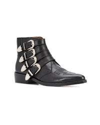 Bottines chelsea en cuir noires Toga