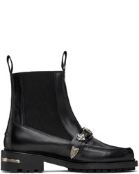 Bottines chelsea en cuir noires Toga Virilis