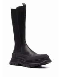 Bottines chelsea en cuir noires Alexander McQueen