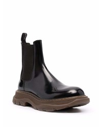 Bottines chelsea en cuir noires Alexander McQueen