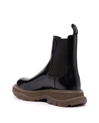 Bottines chelsea en cuir noires Alexander McQueen