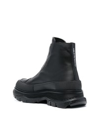 Bottines chelsea en cuir noires Alexander McQueen