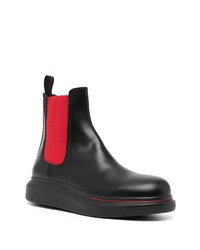 Bottines chelsea en cuir noires Alexander McQueen