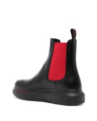 Bottines chelsea en cuir noires Alexander McQueen