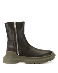 Bottines chelsea en cuir noires Undercover