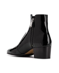 Bottines chelsea en cuir noires Balmain