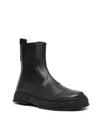 Bottines chelsea en cuir noires Viron