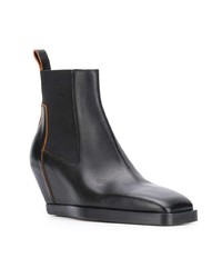 Bottines chelsea en cuir noires Rick Owens