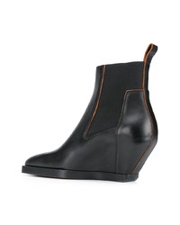 Bottines chelsea en cuir noires Rick Owens