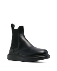 Bottines chelsea en cuir noires Alexander McQueen