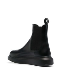 Bottines chelsea en cuir noires Alexander McQueen