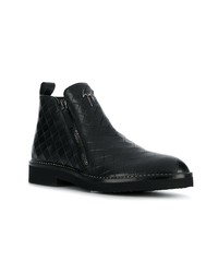 Bottines chelsea en cuir noires Giuseppe Zanotti Design