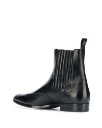 Bottines chelsea en cuir noires Saint Laurent