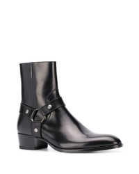 Bottines chelsea en cuir noires Saint Laurent