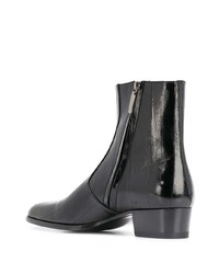 Bottines chelsea en cuir noires Saint Laurent