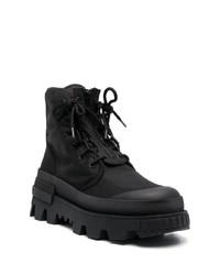 Bottines chelsea en cuir noires Moncler