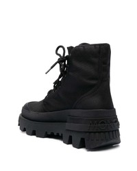 Bottines chelsea en cuir noires Moncler