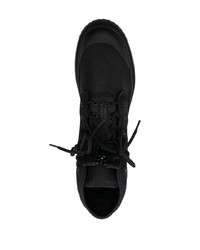 Bottines chelsea en cuir noires Moncler