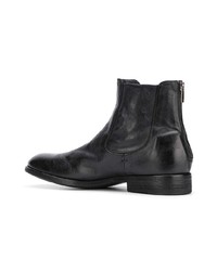 Bottines chelsea en cuir noires Pantanetti