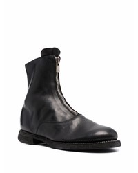 Bottines chelsea en cuir noires Guidi