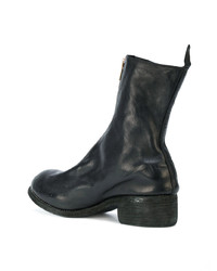 Bottines chelsea en cuir noires Guidi