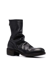 Bottines chelsea en cuir noires Guidi