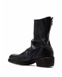 Bottines chelsea en cuir noires Guidi