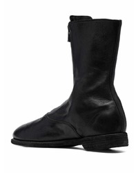 Bottines chelsea en cuir noires Guidi