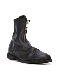 Bottines chelsea en cuir noires Guidi