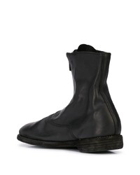 Bottines chelsea en cuir noires Guidi