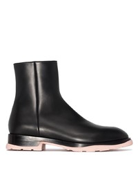 Bottines chelsea en cuir noires Alexander McQueen