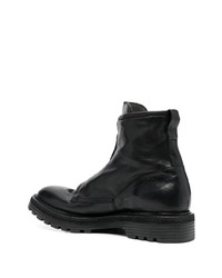 Bottines chelsea en cuir noires Premiata