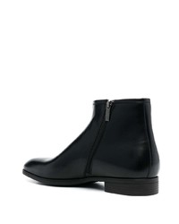 Bottines chelsea en cuir noires Santoni