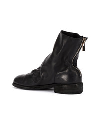 Bottines chelsea en cuir noires Guidi