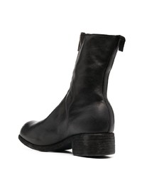 Bottines chelsea en cuir noires Guidi