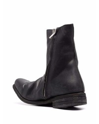 Bottines chelsea en cuir noires Poème Bohémien