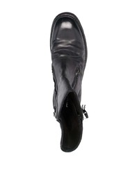 Bottines chelsea en cuir noires Premiata