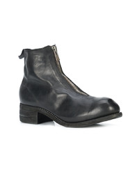 Bottines chelsea en cuir noires Guidi