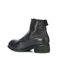 Bottines chelsea en cuir noires Guidi