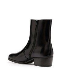 Bottines chelsea en cuir noires Lemaire