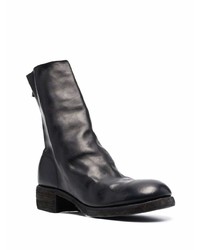 Bottines chelsea en cuir noires Guidi