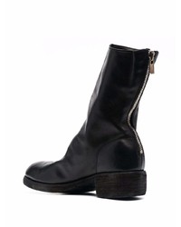 Bottines chelsea en cuir noires Guidi