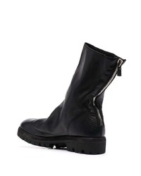 Bottines chelsea en cuir noires Guidi