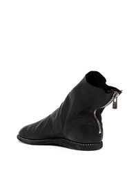 Bottines chelsea en cuir noires Guidi