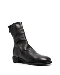 Bottines chelsea en cuir noires Guidi