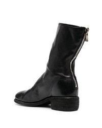 Bottines chelsea en cuir noires Guidi