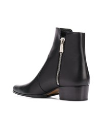 Bottines chelsea en cuir noires Balmain